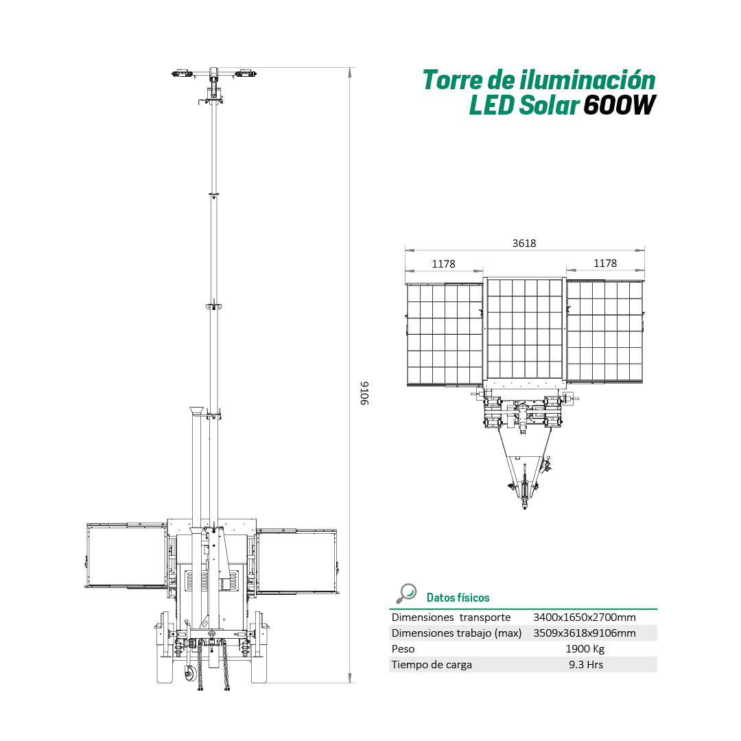 Torres De Iluminación Solar Led