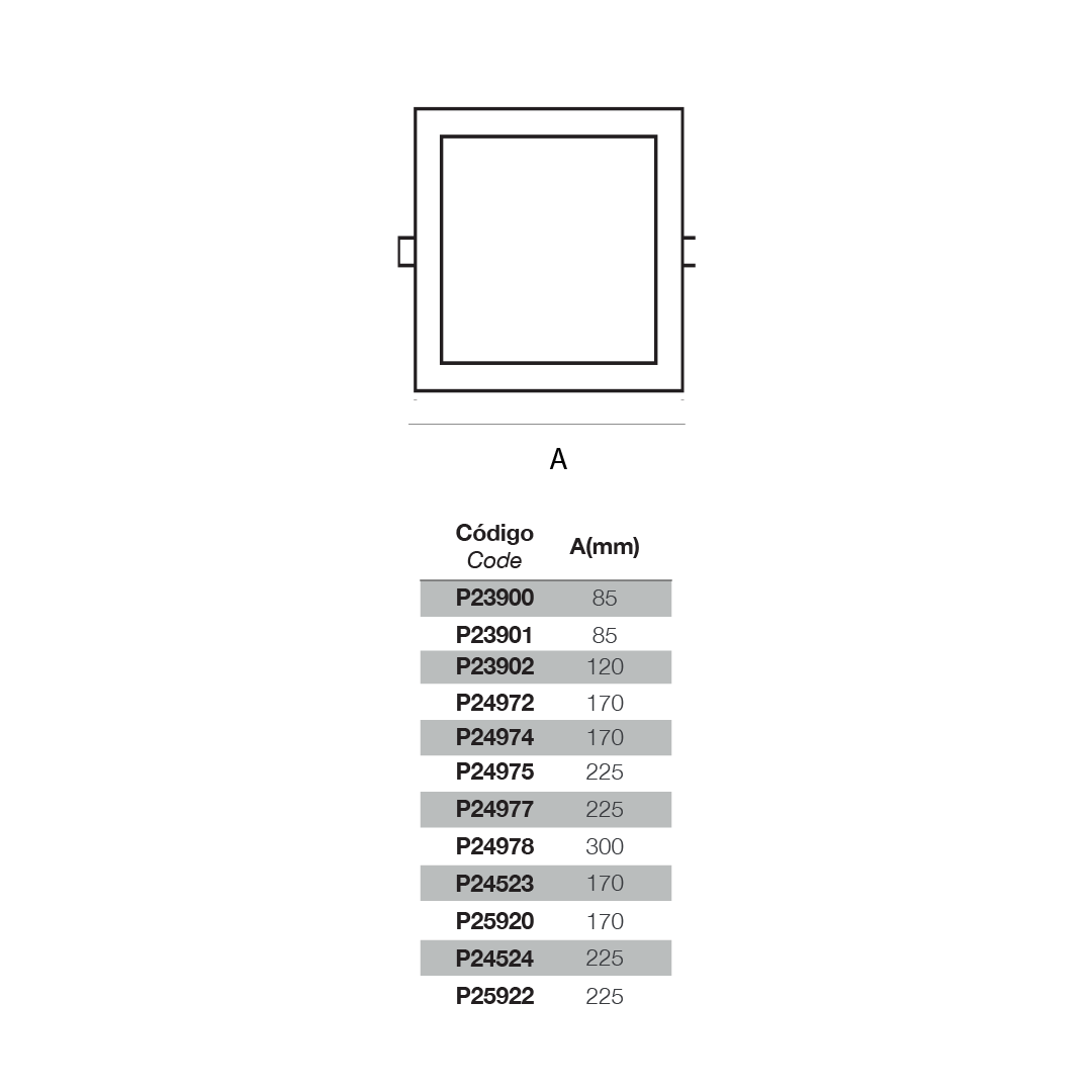 LED PANEL SQ SP ST